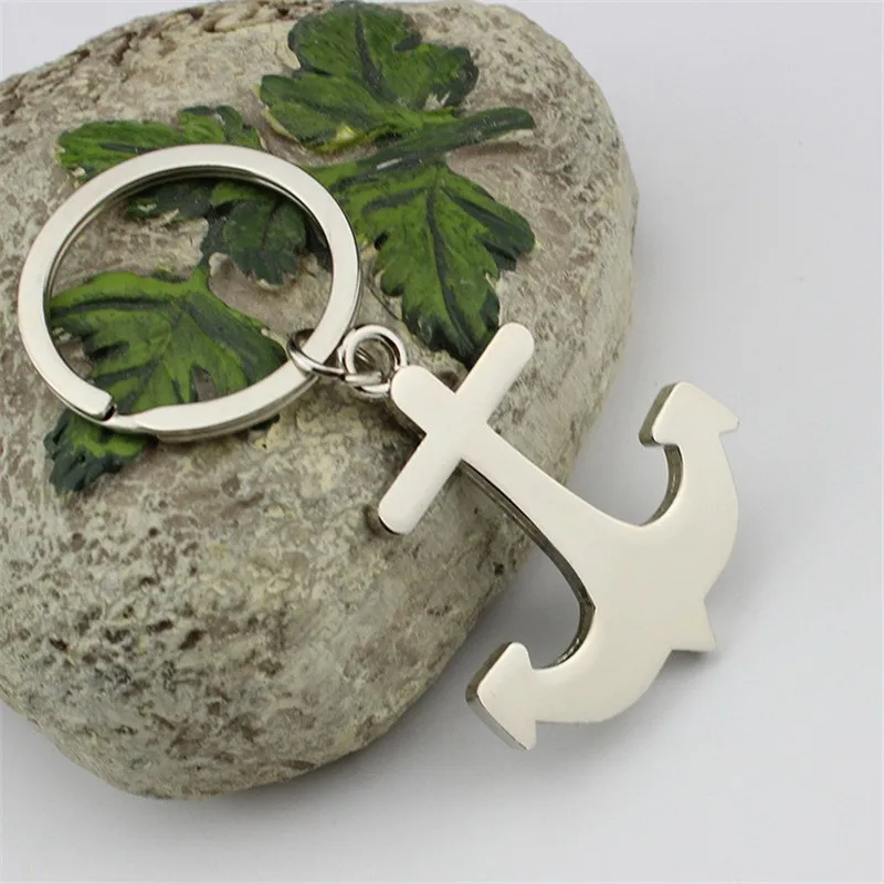 

Free shipping 100 pcs/lot Metal anchor keychain classic style key rings novelty item fashion key chain factory wholesale