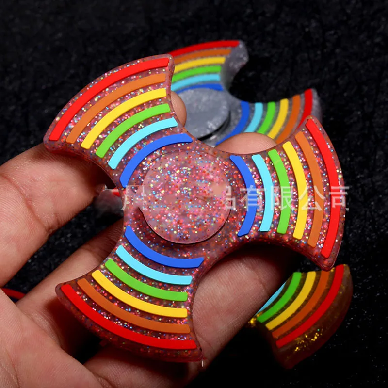 Silica gel rainbow fingertip gyro second generation Do not shake bring your own noctilucent silica Fingertip gyroscope | Игрушки и хобби
