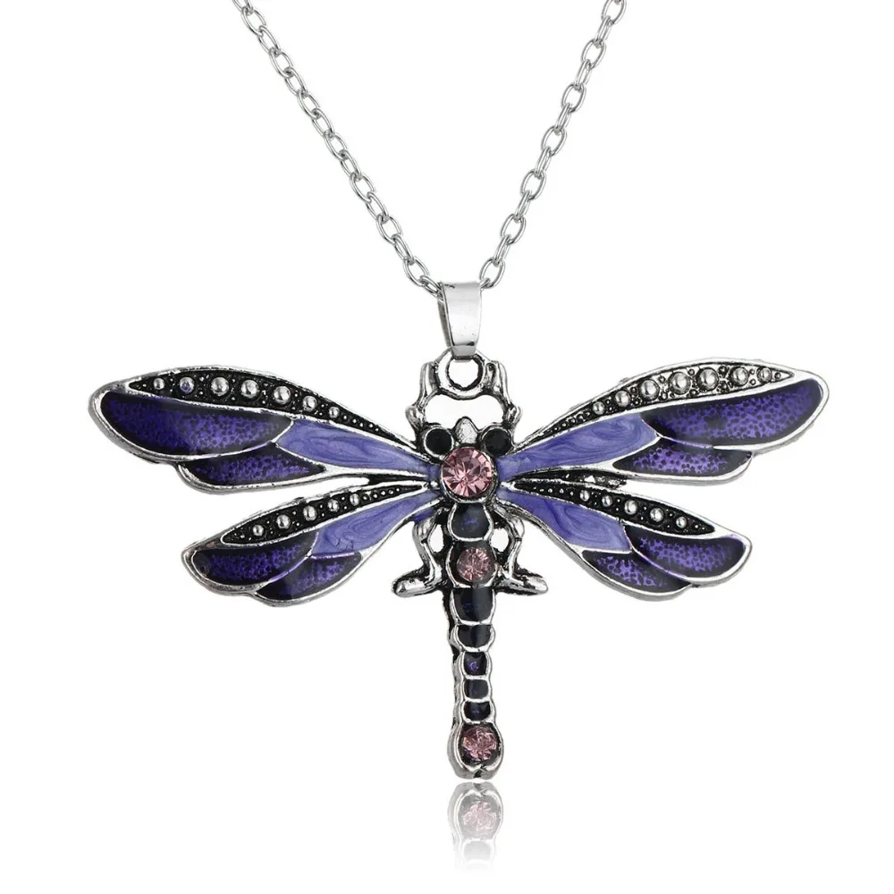 Женская цепочка с подвеской в виде стрекозы 6 цветов|Ожерелья подвеской| |