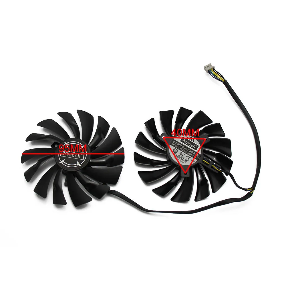 2 шт./лот P104-100 Майнер GTX 1080/1070/1060 вентилятор для msi GTX1080 GTX1070 ARMOR 8G OC GTX1060 Графика карты графического процессора вентилятор охлаждения