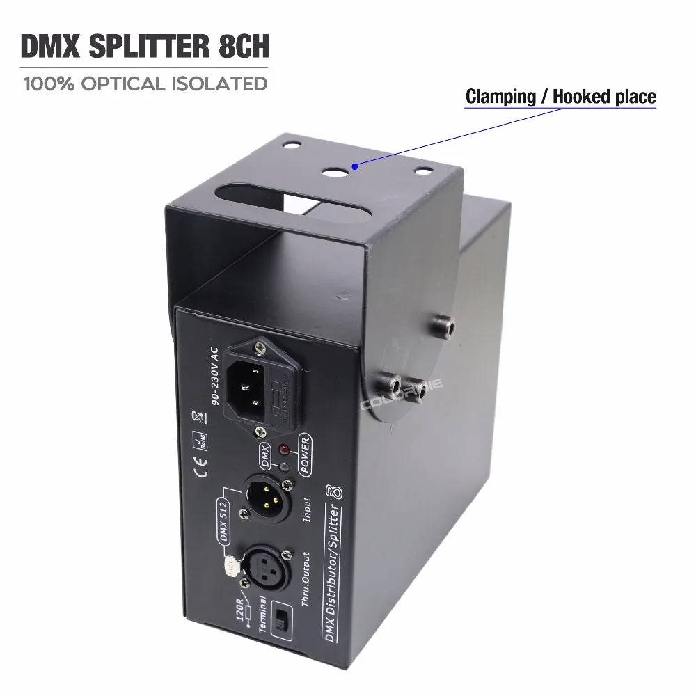 DHL с фабрики DMX контроллер 8 способ Оптический изолированный DMX сплиттер 8 каналов dmx Дистрибьютор для светодиодный освещения