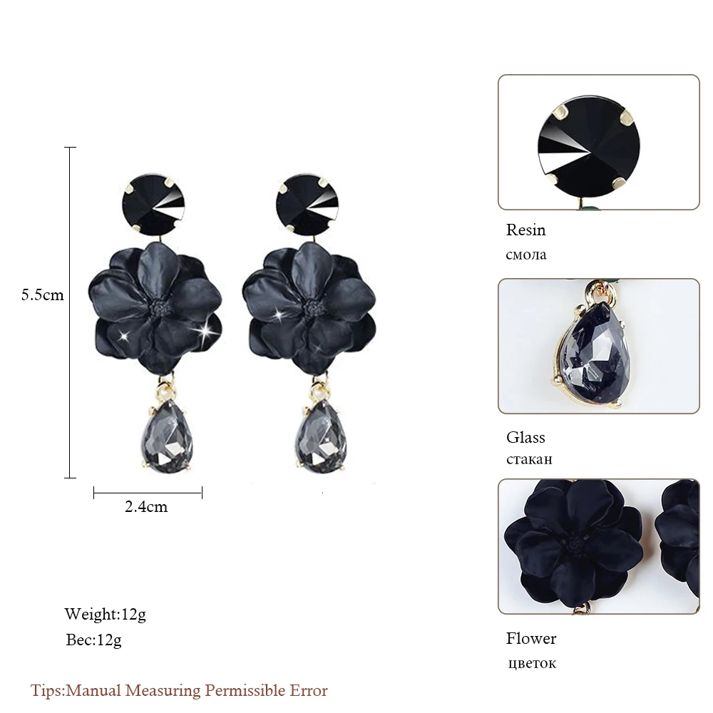 Женские длинные серьги Meyfflin подвески с кристаллами в Корейском стиле