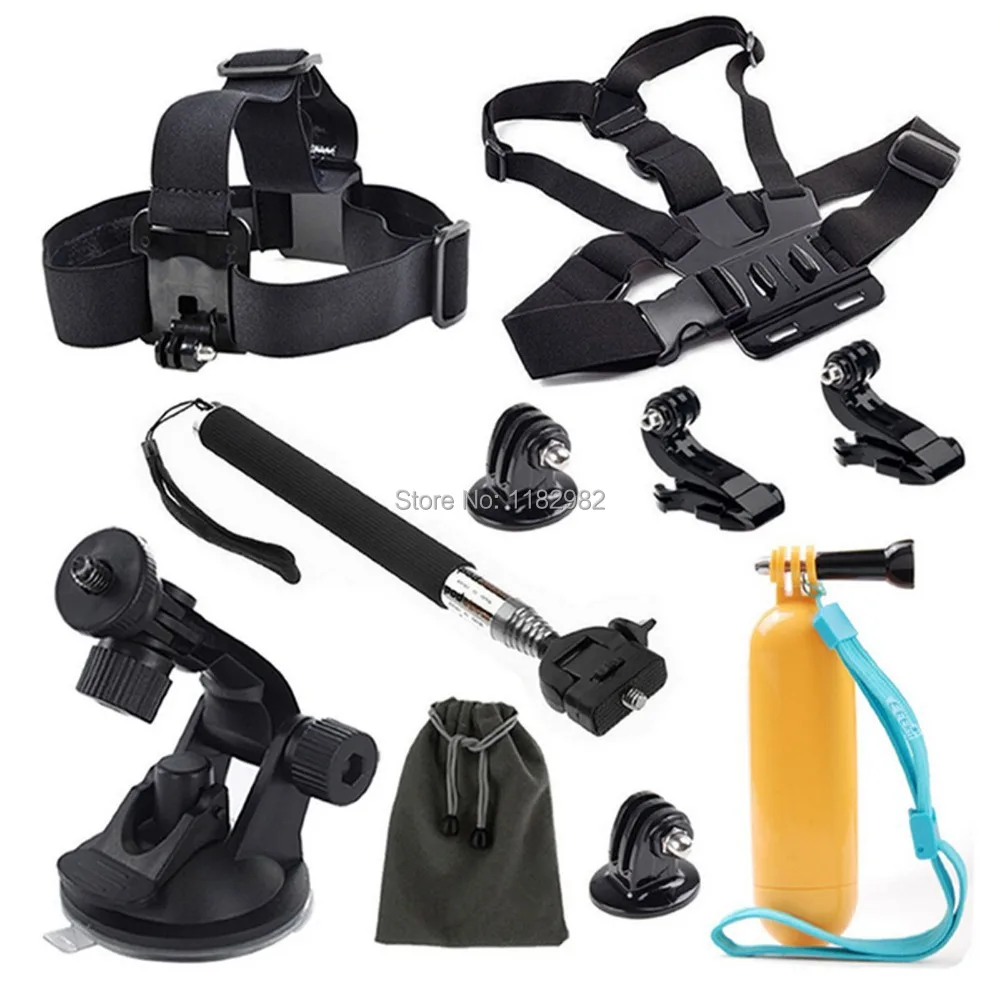 

8-in 1Accessories Chest Belt Strap Mount + Head Belt Strap Mount + Suction Cup Mount Holder + Floating Handle Grip 4 3+/3/2/1