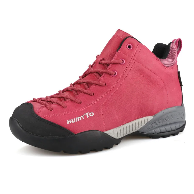Rose Red HUMTTO для мужчин и женщин походные ботинки зимние теплые зимние ботинки уличные водонепроницаемые Горные Скалолазание треккинговые ботинки пары походные кроссовки - Цвет: Rose Red