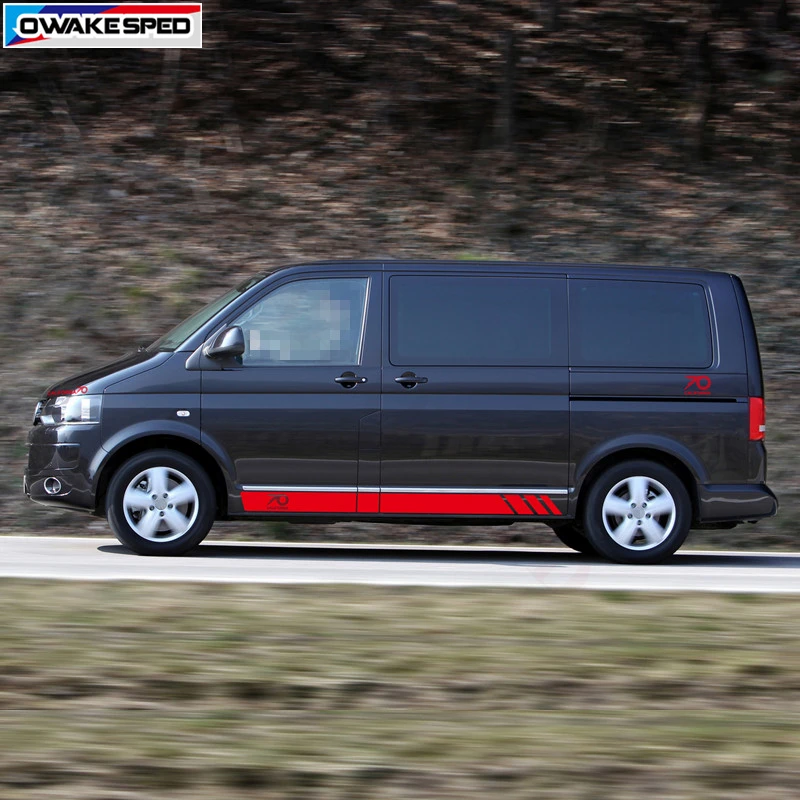 Креативная Виниловая наклейка для Volkswagen Multivan T5 T6 California Edition 70 лет с боковой полосой для украшения кузова автомобиля