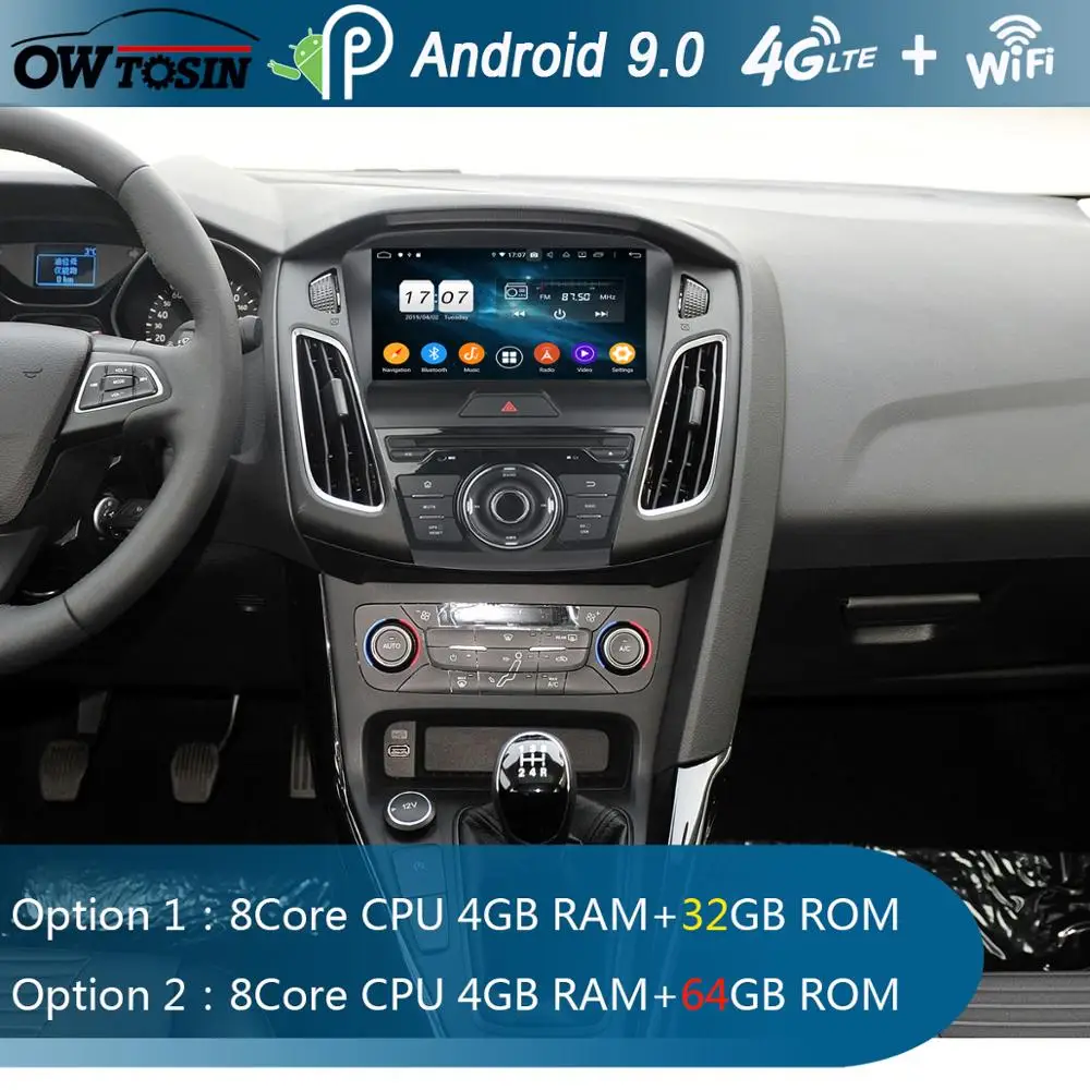 " ips 1920*1080 8 ядерный 4G+ 64G Android 9,0 автомобильный dvd-плеер для Ford Focus 2012 2013 DSP радио gps Parrot BT