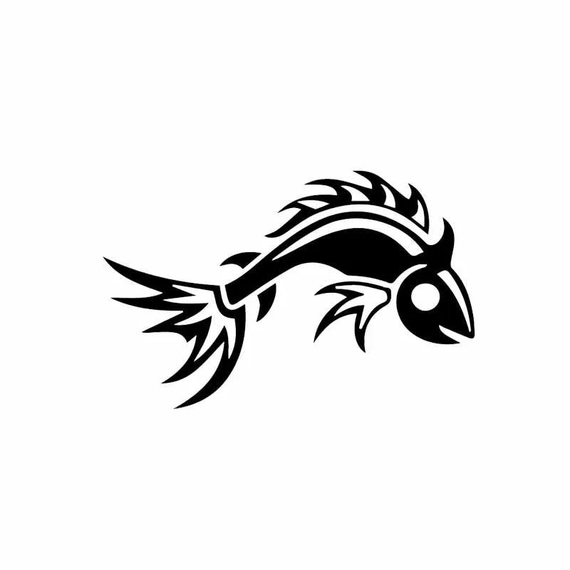 YOJA 23X14.8CM Wall Sticker Bedroom Home Decor Art Mural Tribal Fish Sea Ocean Toilet Decal T5-0463 | Дом и сад
