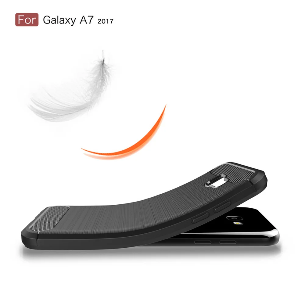 Прилегающий чехол для Samsung Galaxy A3 A5 A7 2017 мягкий силиконовый бампер искусственная