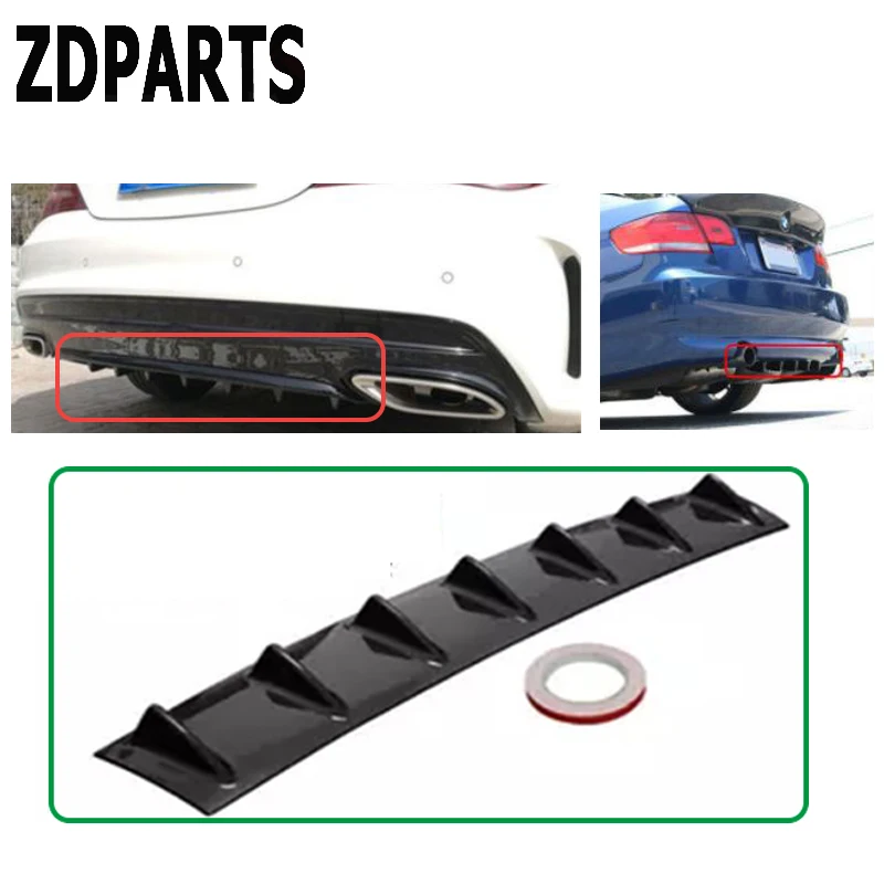 

ZDPARTS Car Shark Fin 7 Wings Bumper Spoiler Stickers For Mercedes Benz W203 211 AMG Smart Starline A93 Citroen C4 C5