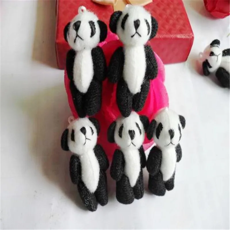 4.5cm 30pcs Mini Cute Joint Panda Plush Toys Chinese Treasure Dolls DIY Wedding Party Decor | Игрушки и хобби