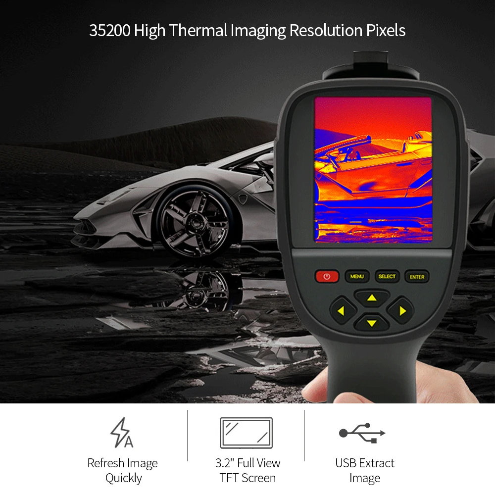 HD TFT экран Инфракрасный Тепловизор 5 видов цветов Палитра выбор USB Подключение