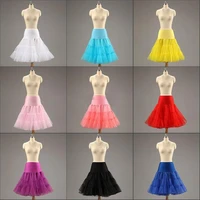 new hot sale short 80cm length petticoat for wedding vintage tulle petticoat crinoline underskirt rockabilly swing tutu skirt