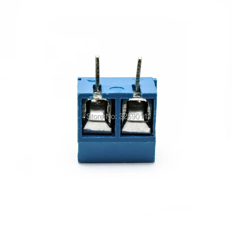 100 шт. коннекторы для клемм 2 штырька винтовые 5 08 мм синий желез KF 301 P синий|terminal
