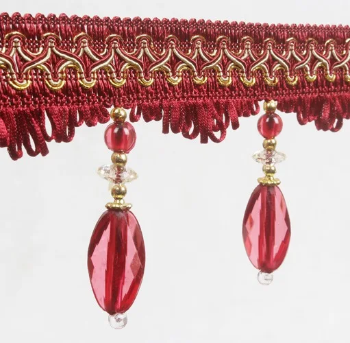 Красивая вышивка бисером бахрома отделка Кружева кисточка для занавесок