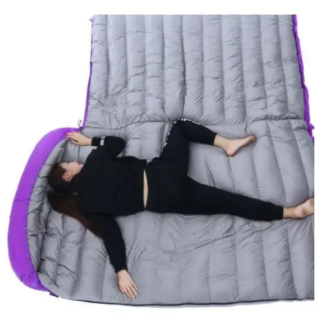 2 Person CS108 Couple Ultralight Camping Spring Sleeping Bag Winter Autumn Envelope Duck Down Filling With 2colors | Спорт и