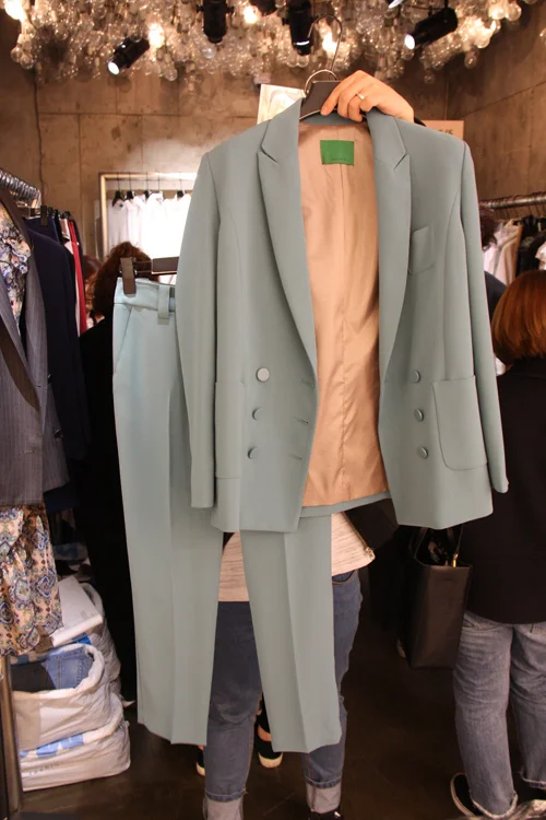 Весенний новый маленький костюм модный темперамент Свободный Длинный Костюмный