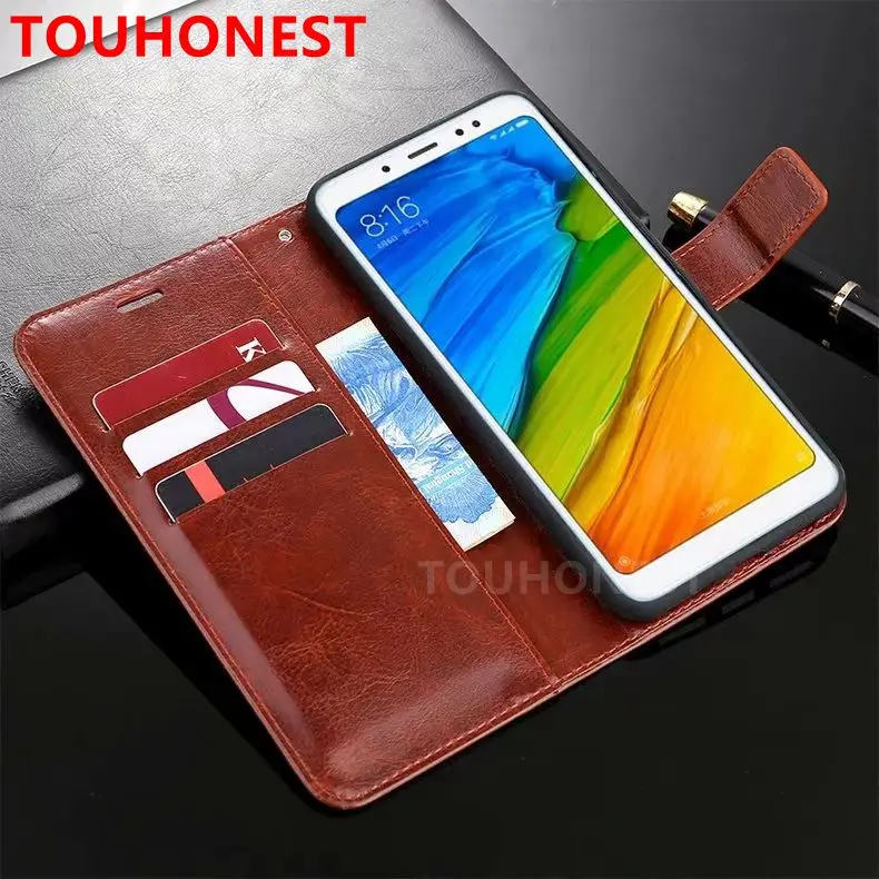 Кожаный Резиновый чехол Note 6 F1 для Xiaomi Redmi 5 Pro plus 6A S2 5A 4X чехлы бумажники Mi 8 lite A1
