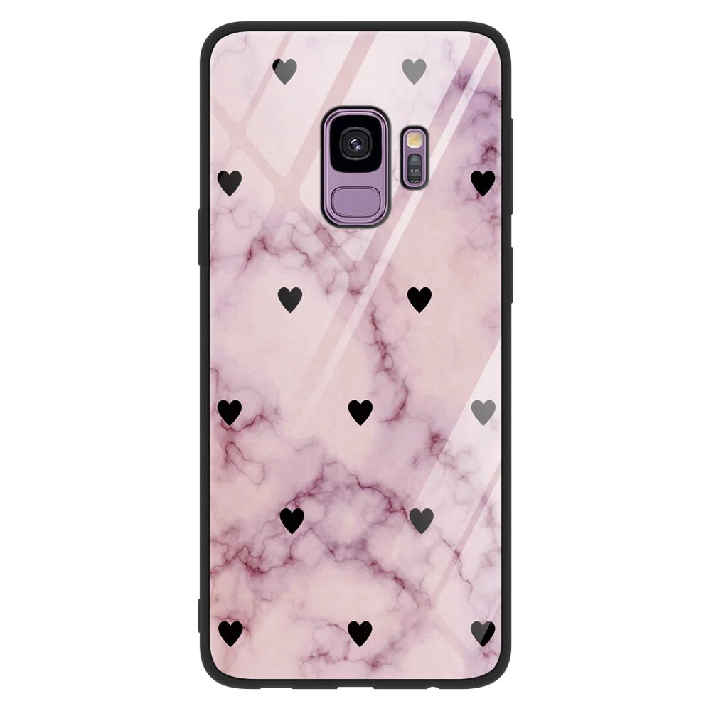 fendlsdx Мрамор узор закаленное Стекло чехол для samsung Galaxy S10e A30 A40 A50 A70 S10 S8 S9 плюс A7 A8 A6 J4 Plus M10 M20 Coque - Цвет: fendlsdx