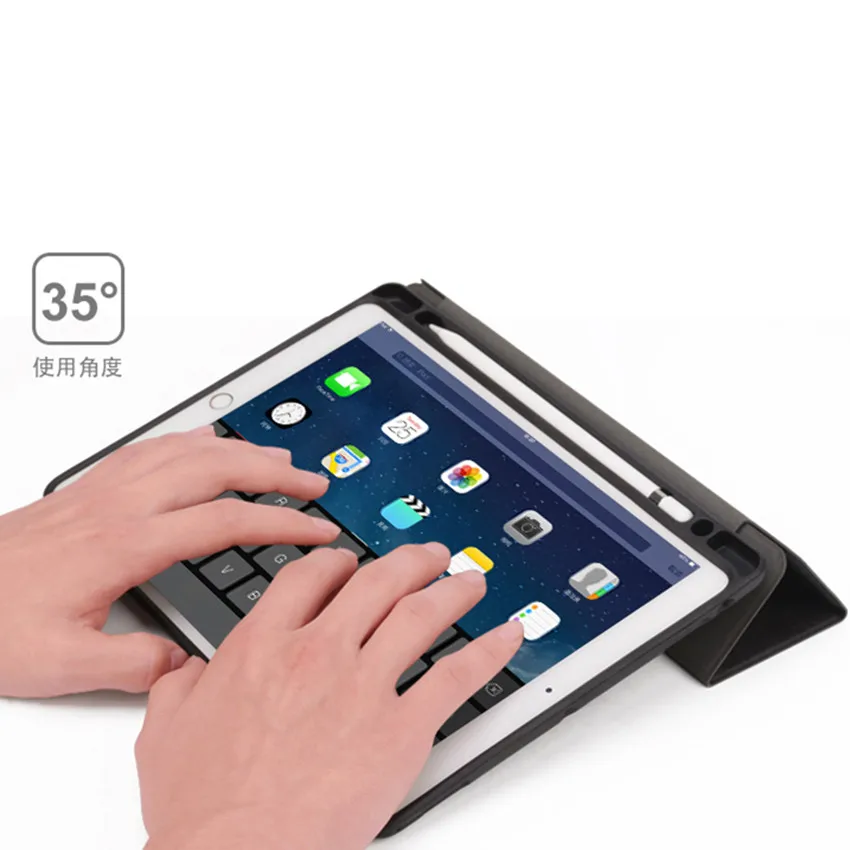 Чехол для iPad Air 1 2 A1474 с держателем карандашом ipad 5/6 Smart Sleep/Wake винтажный Мягкий
