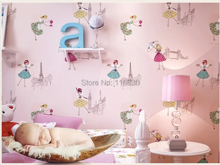 Высокое качество росписи обои современные балерины танец девушка декор Детская