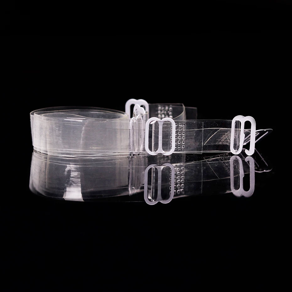 Ремень женский эластичный прозрачный матовый с металлической пряжкой