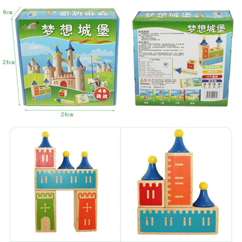 Деревянный конструктор Logix в виде замка 48 вызовов интеллектуальные