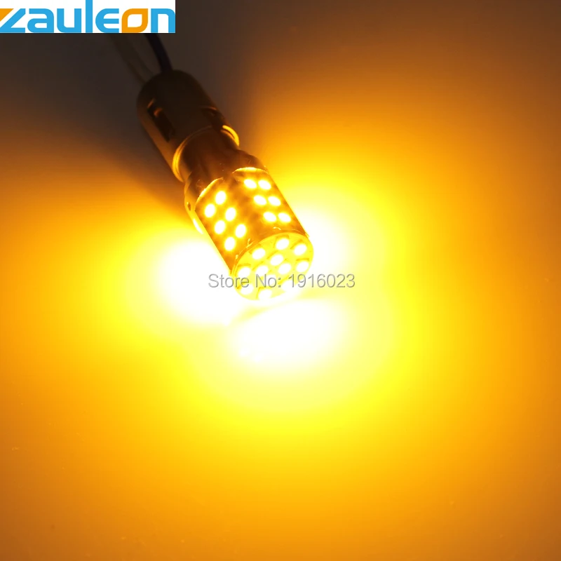 Zauleon 2 шт. Canbus безотказная 1156 PY21W BAU15S P21W BA15S Желтый Янтарный светодиодный