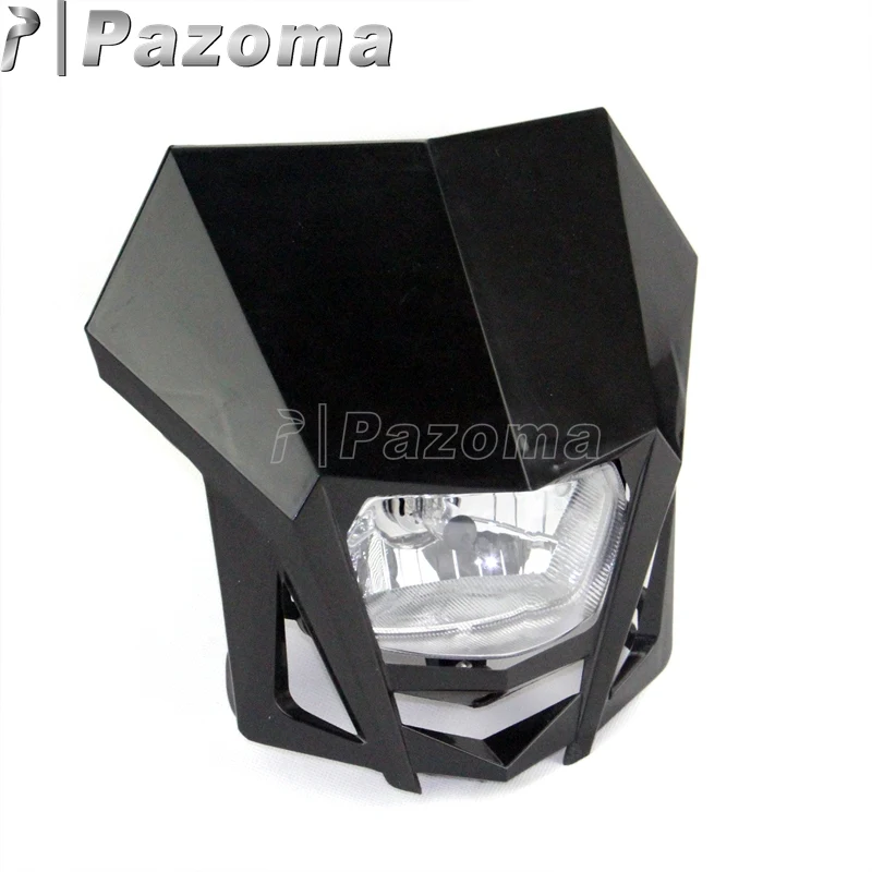 12V 35W H4 Hi/короче спереди и длиннее сзади) луч Мотокросс фар Endruro Байк супермото фара