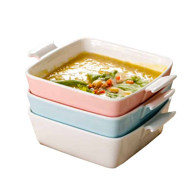 Бинауральные прямоугольный Керамика выпечки блюдо в стиле вестерн бытовые сыр