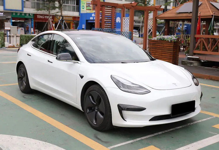 LUCKEASY автомобильный бампер из углеродного волокна модификация для Tesla модель 3- защита фар украшение