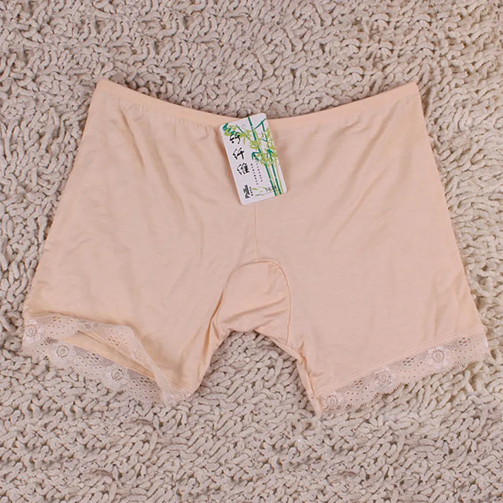Женское нижнее белье HSU бесшовные нейлоновые шорты с эластичным кружевным краем