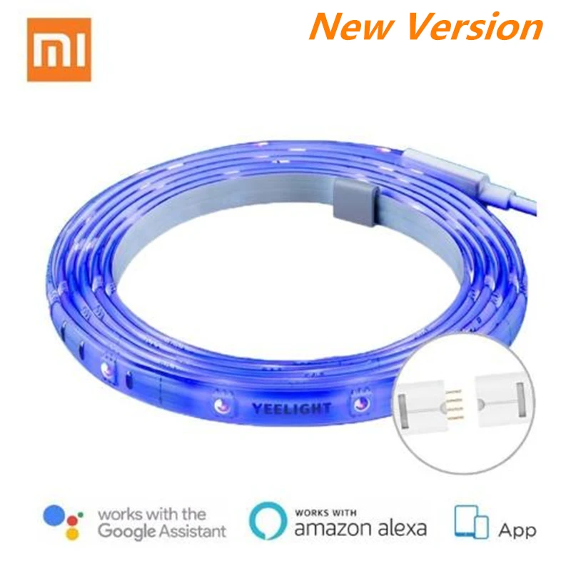 Xiaomi Yeelight RGB Alexa Голосовое управление цветной светодиодный 2 м 16 миллионов интеллектуальных сцен полосы света полоса домашний смарт-телефон приложение