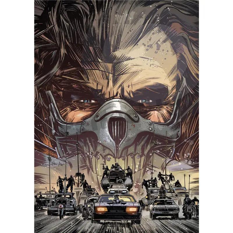 Мебельная декоративная бумага с белым покрытием Mad Max Fury Road B настенная наклейка