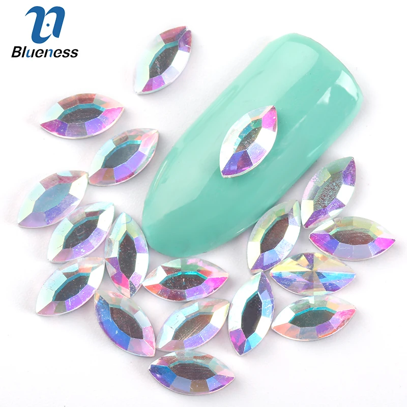 Блестящие стразы Blueness для маникюра украшения ногтей 10 шт. хрустальные шпильки