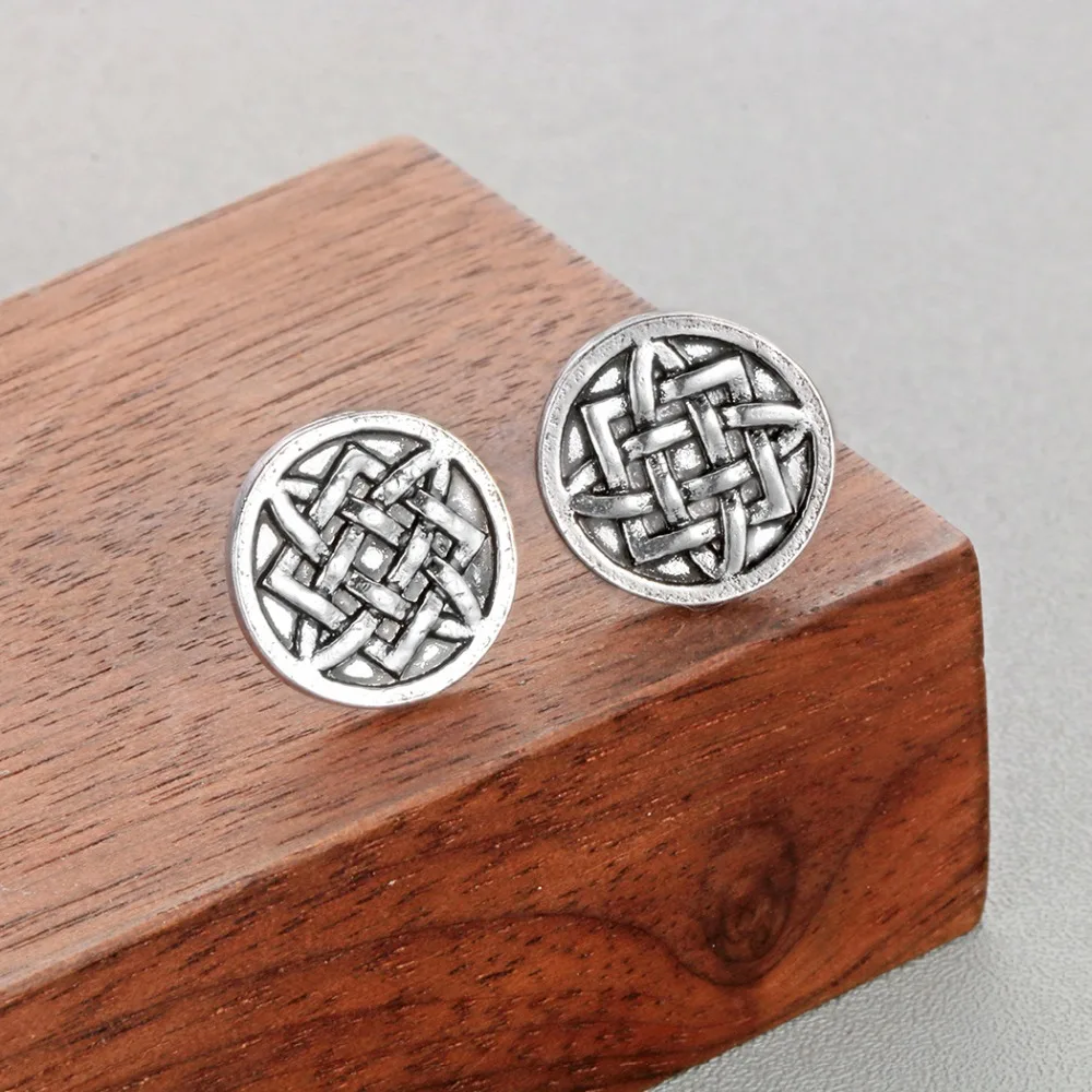 Винтажные серьги пусеты Chereda для мужчин круглые элегантные геометрические в