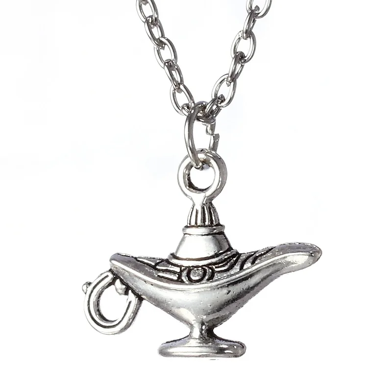 Новый Урожай Лампа Аладдина желаю Бог фонарь ожерелье личности в стиле хип хоп