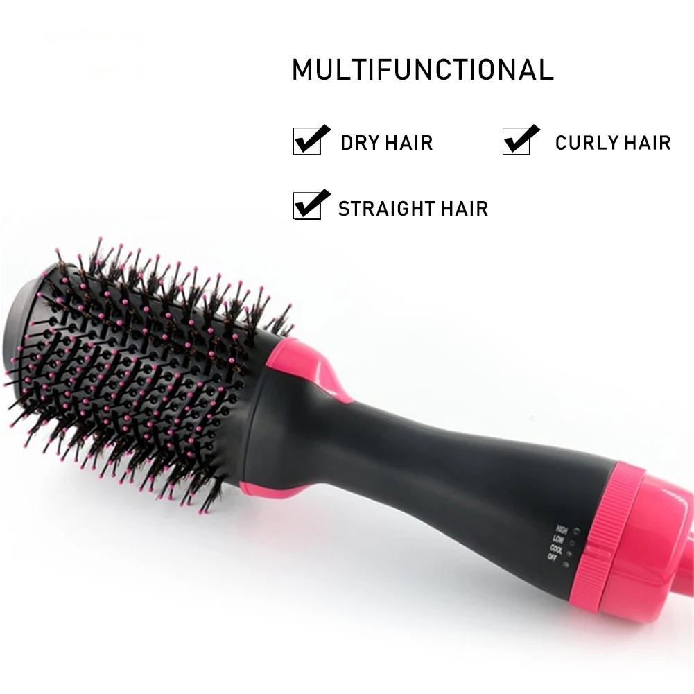 Горячая кудрявая палка для волос гребень шаг сушилка щетка ионная выдувная