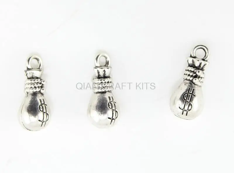 

set of 20 pcs purse antique silver treasure zinc alloy pendant, charm, drops for diy 16X7mm AY0092