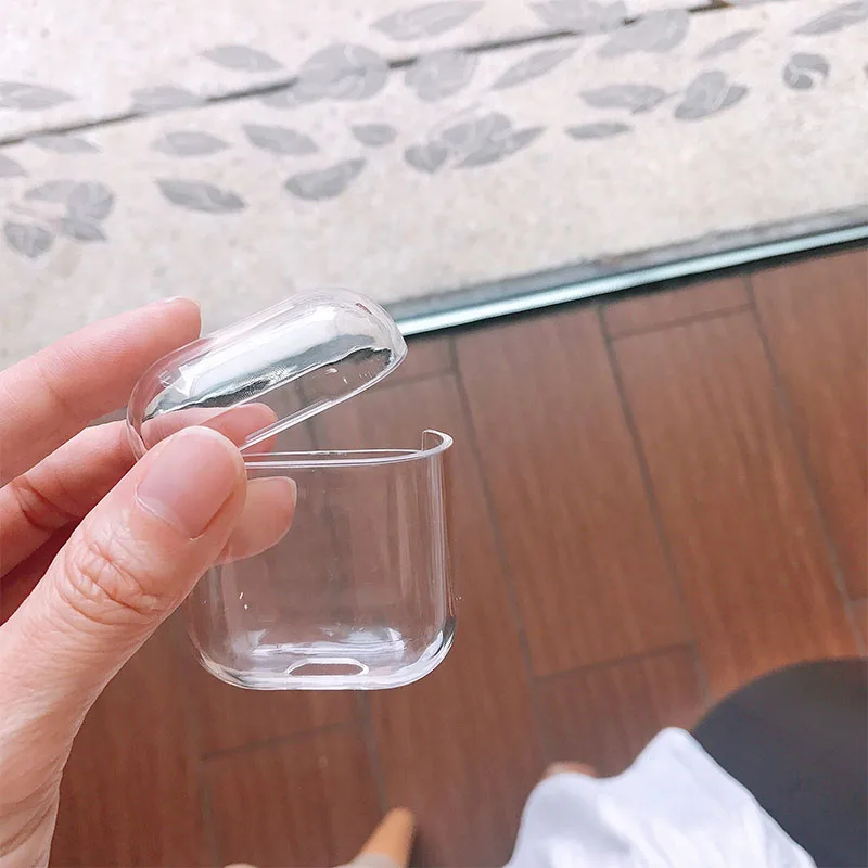 Прозрачный черный чехол для Apple AirPods беспроводная Крышка наушников оптовая