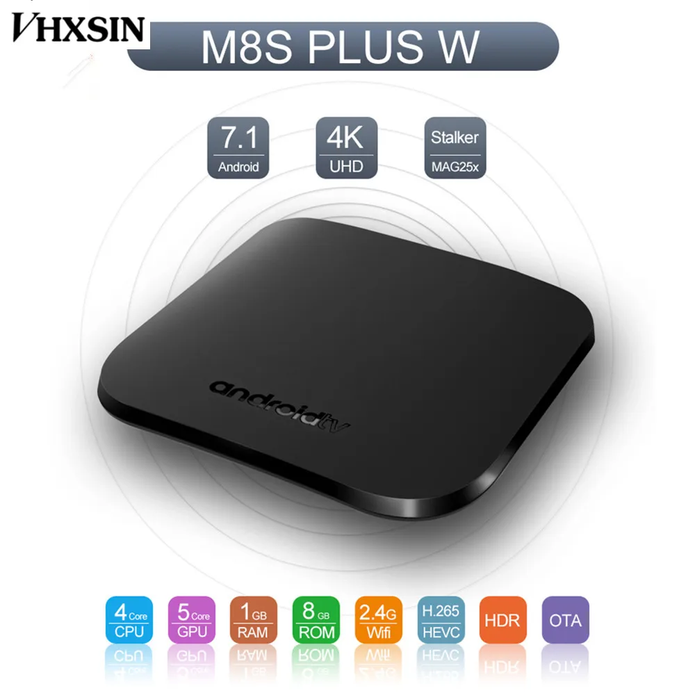 Приставка Смарт-ТВ MECOOL 2018 M8S Plus W 5 шт./лот PLUS Android 7 1 Amlogic S905w ГБ ОЗУ 8 Гб ПЗУ 2 4G Wi-Fi |