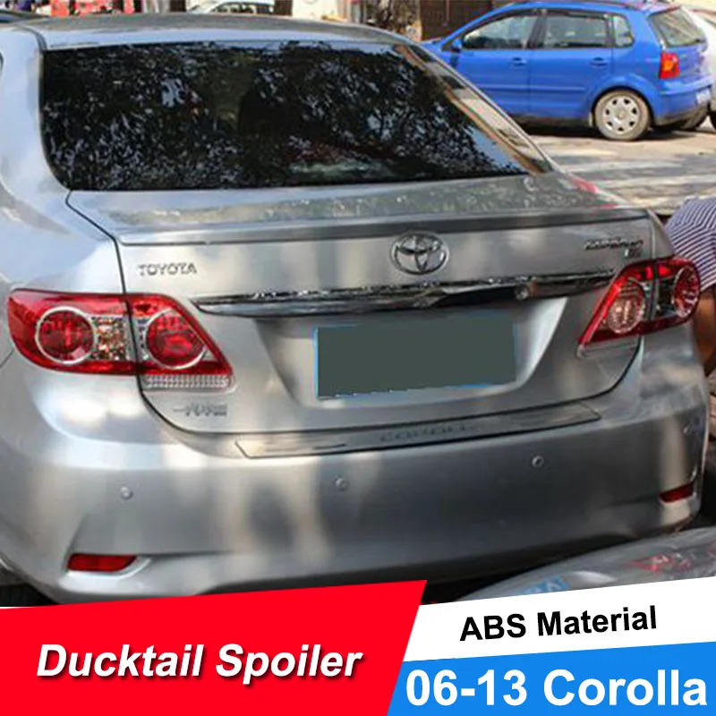 JNCFORURC задний багажник автомобильный спойлер Крылья для Toyota Corolla 2006 07 08 09 10 11 12 13 ABS