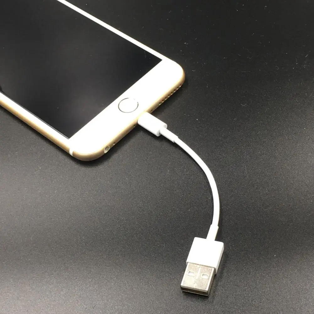 Белая европейская usb зарядка + 10 см 8 контактный кабель для синхронизации данных и