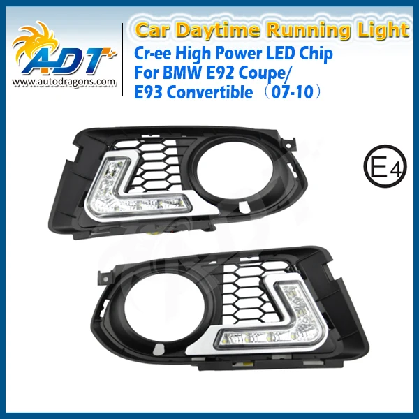 

LED Car Daytime Running Light Kit 12V 6W*2 Cr High power for BMW E92 Coupe/ E93 Convertible DRL Daylight Lamp with Turn Light