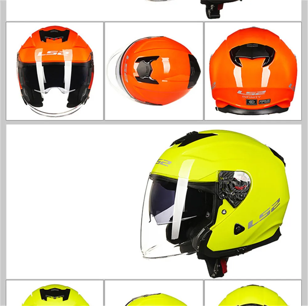 LS2 с открытым лицом скутер мотоциклетный шлем Casco Capacete Casque Moto для Kask Helm реактивные шлемы Motocyklowy OF521