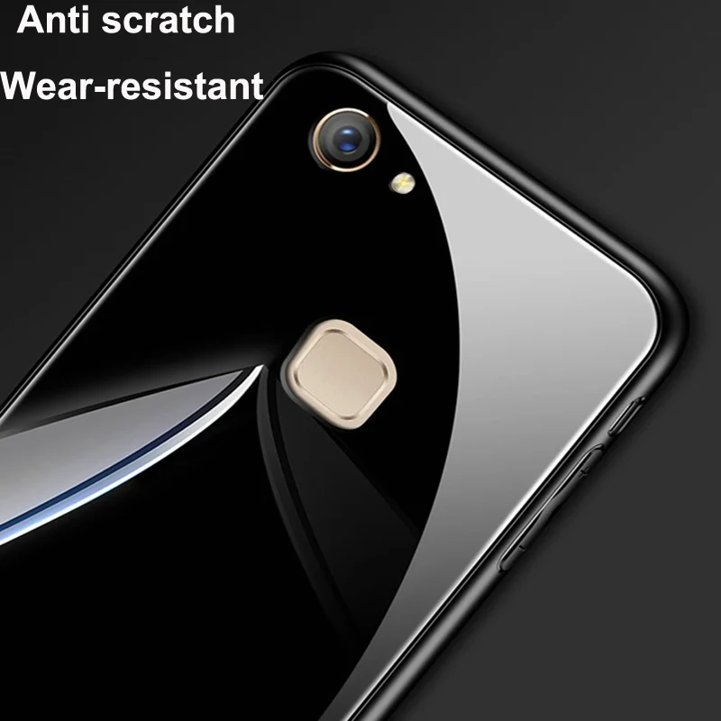 ДЛЯ vivo V7 V 7 Plus чехол звездное небо закаленное стекло + ТПУ Edge тонкий жесткий для