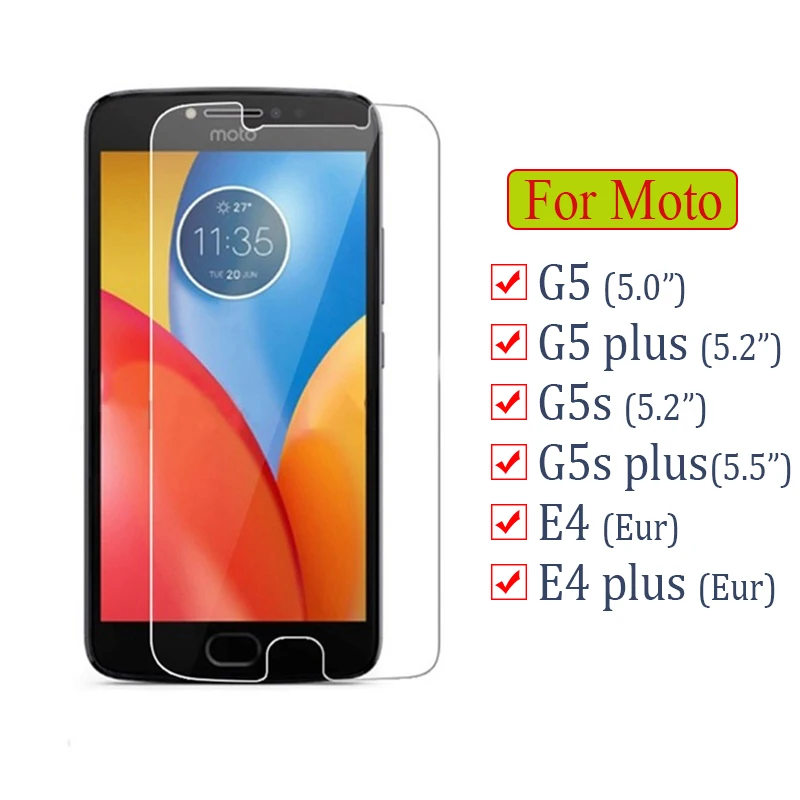 Protective Glass On For Moto G5s Motorola E4 G5 s plus Motog5s Motoe4 E4plus G5plus G5splus tempered glas screen protector | Мобильные