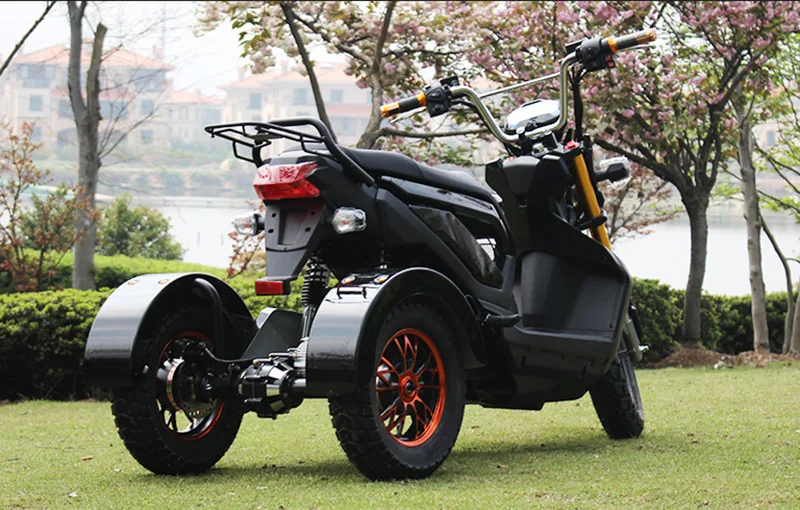 Электрический трехколесный скутер 1000 Вт 60 в двойные дисковые тормоза велосипед