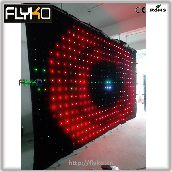 P18 6x3 м продукт RGB Гибкий СВЕТОДИОДНЫЙ экран занавес