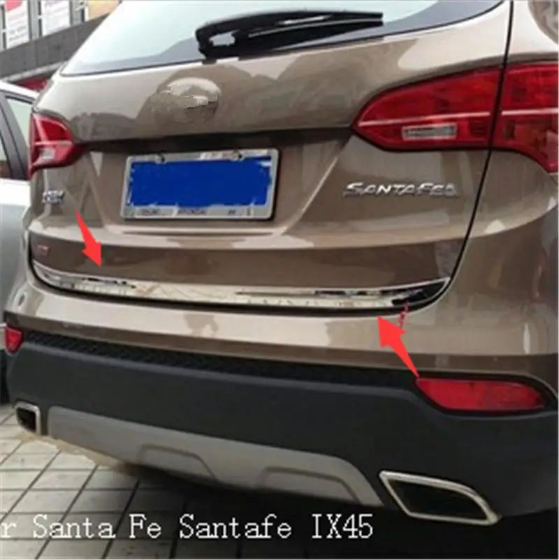 304 Нержавеющая сталь аксессуары подходят для hyundai Santa Fe Santafe IX45 2013 2014 2015 2016 Задняя