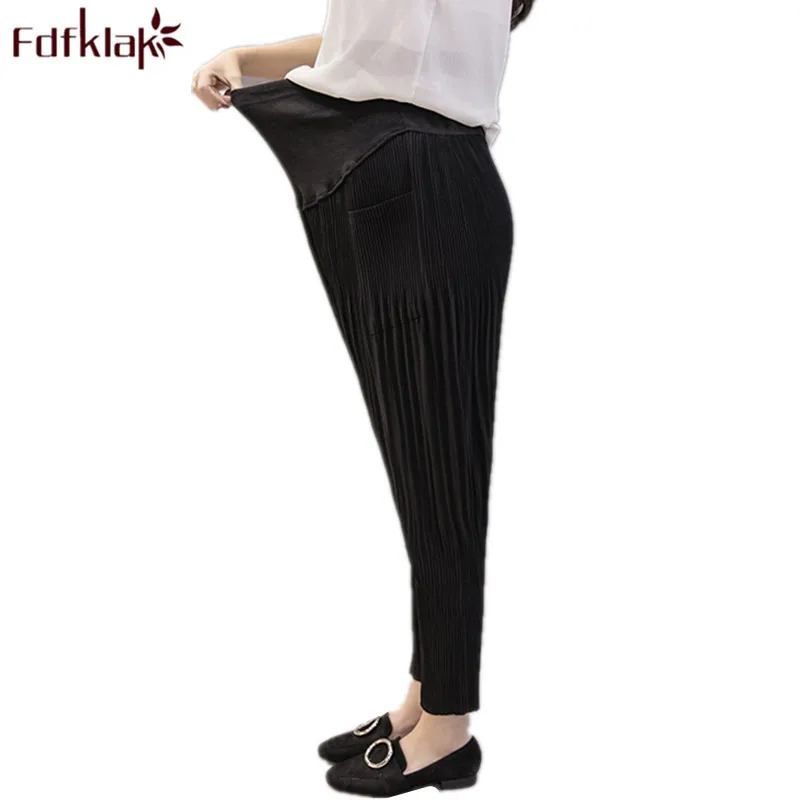 Модные шифоновые брюки для беременных Fdfklak свободные шаровары большого размера